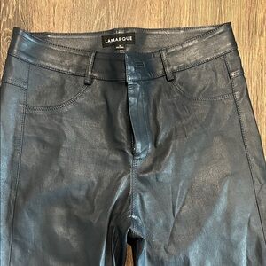 LAMARQUE Midnight Leather Trousers